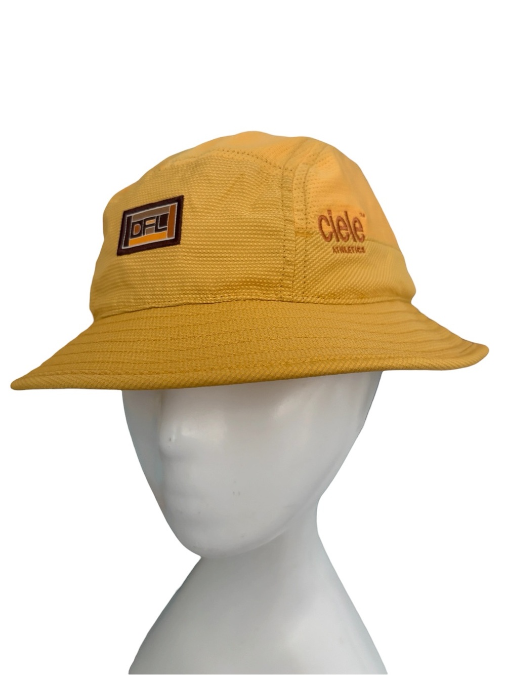 Ciele Athletics Yellow Bucket Hat Running BKHAT DFL Jaspen Matrix Sz. S/M